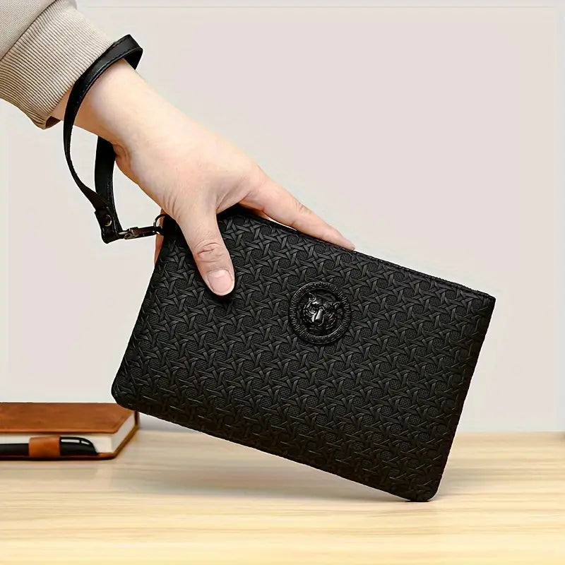 Men's Sleek Faux Leather Clutch