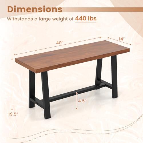 Giantex 60” Wood Dining Bench,