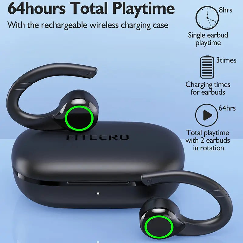 64Hrs Playback Wireless Ear Buds