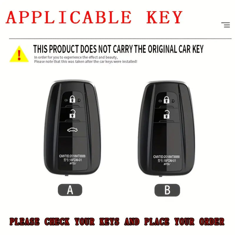 Zinc Alloy Car Remote Key Case Fob For Toyota Prius Camry Corolla CHR C-HR RAV4 Land Cruiser Prado Keychain Accessories