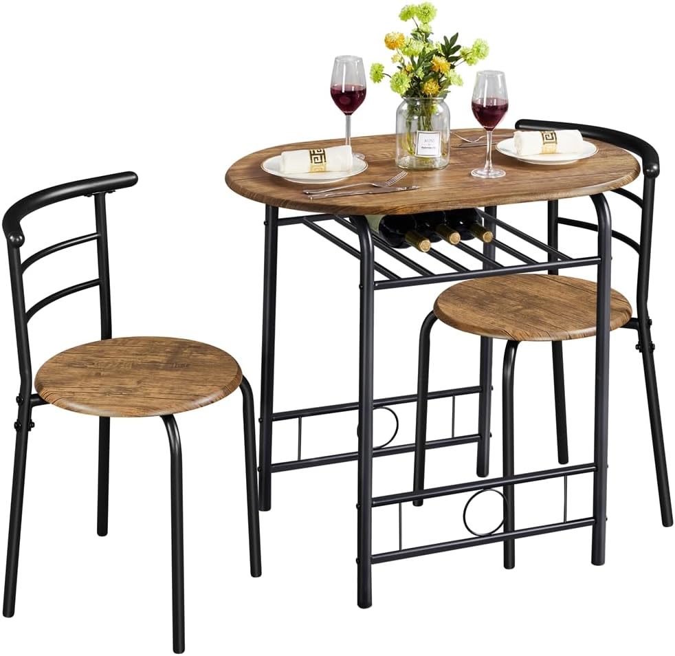 Yaheetech Modern Dining Table Set for 2