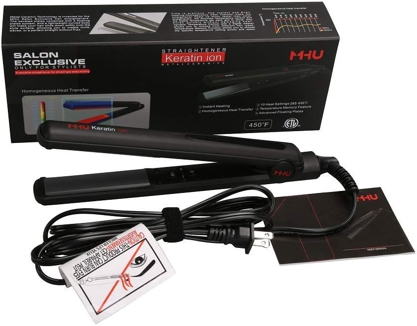 MHU Professional Salon Flat Iron   Hair Straightener