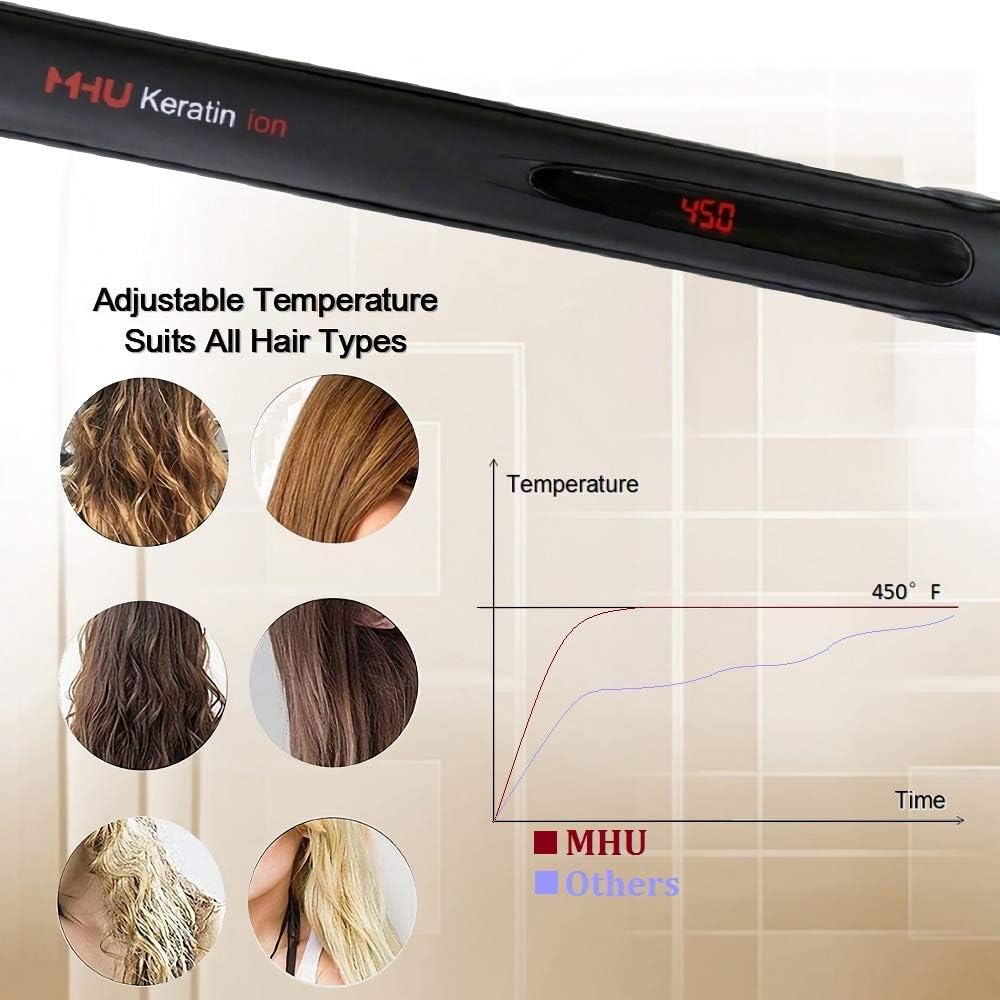 MHU Professional Salon Flat Iron   Hair Straightener