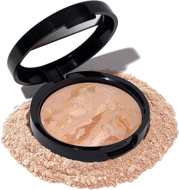 LAURA GELLER Baked Balance-n-Brighten Colour Correcting Powder Foundation (Fair) Buildable Light to Medium Coverage Baked Foundation