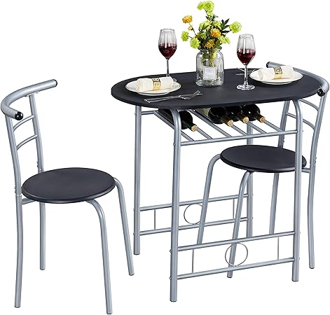 Yaheetech Modern Dining Table Set for 2