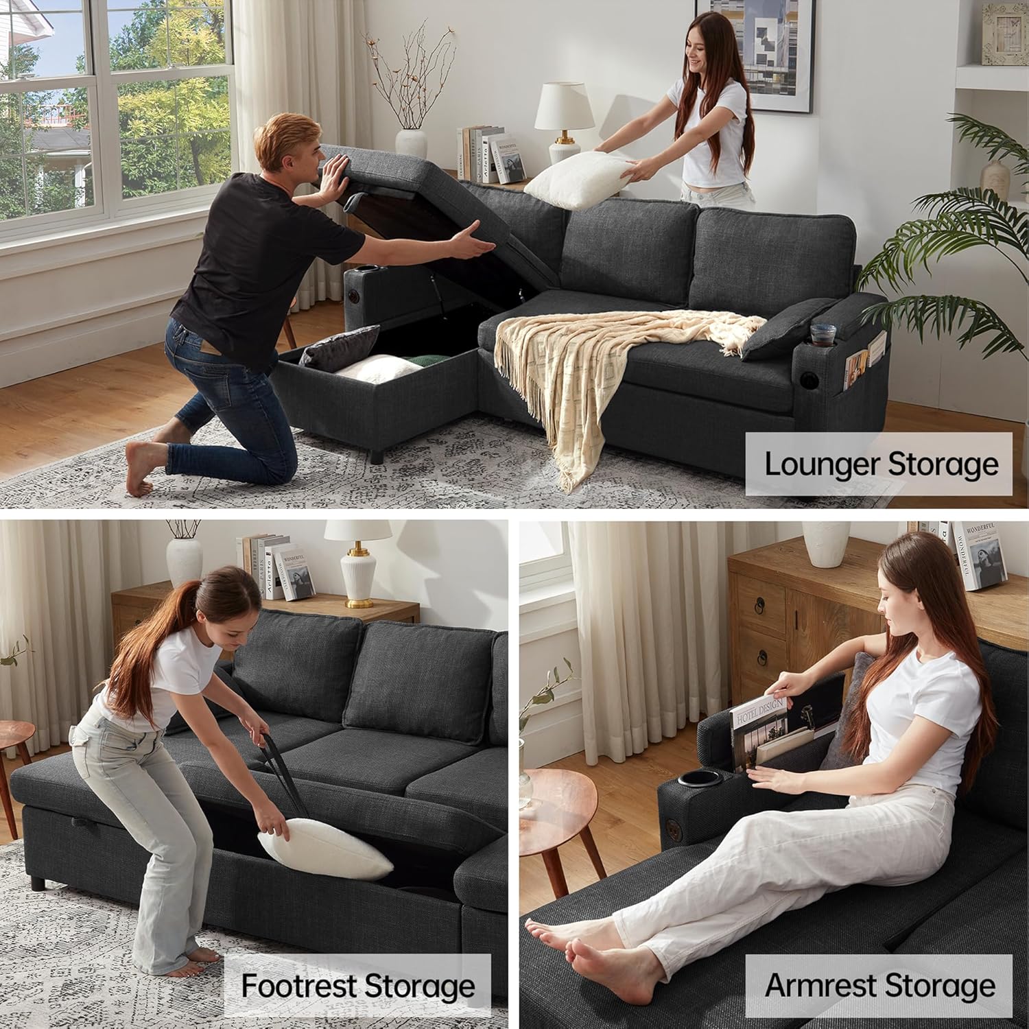 DURASPACE Sofa Bed, Sleeper Sofa Couch with Pullout Bed for Living Room,