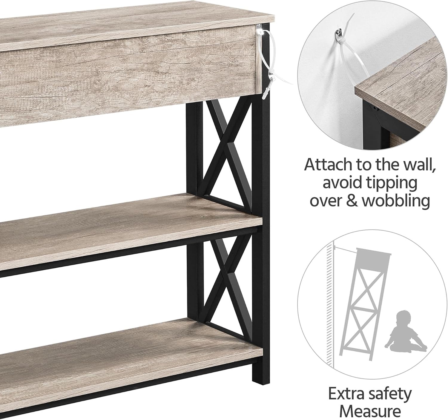 Yaheetech Console Table with Drawer for Entryway