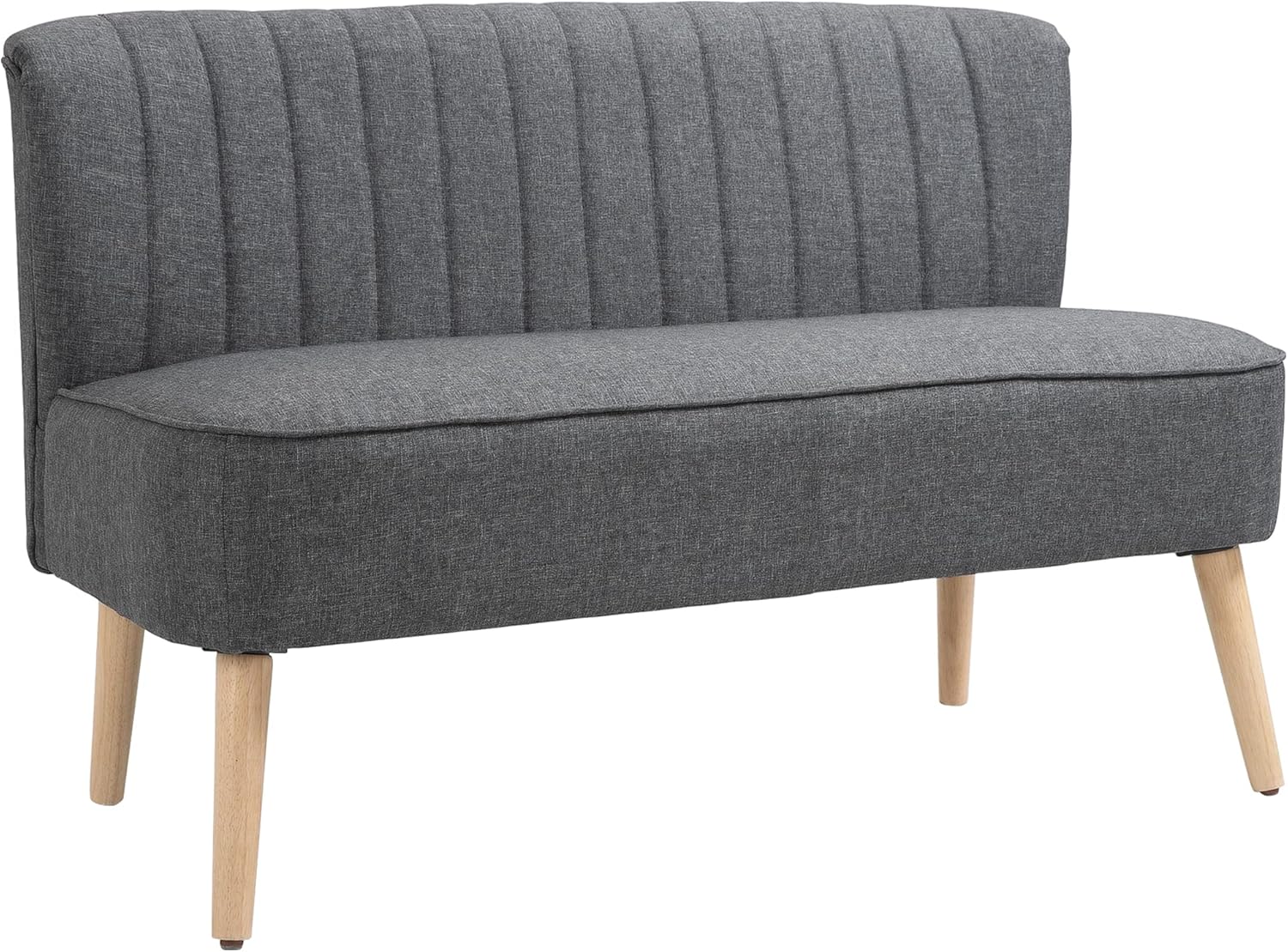 HOMCOM 46" Fabric Loveseat Sofa,