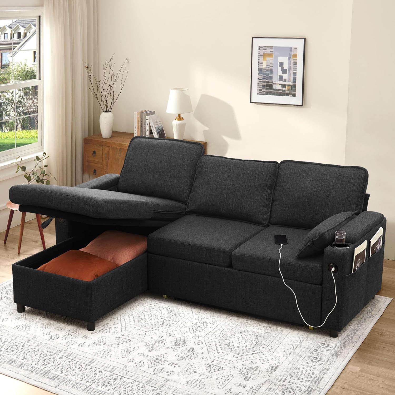 DURASPACE Sofa Bed, Sleeper Sofa Couch with Pullout Bed for Living Room,