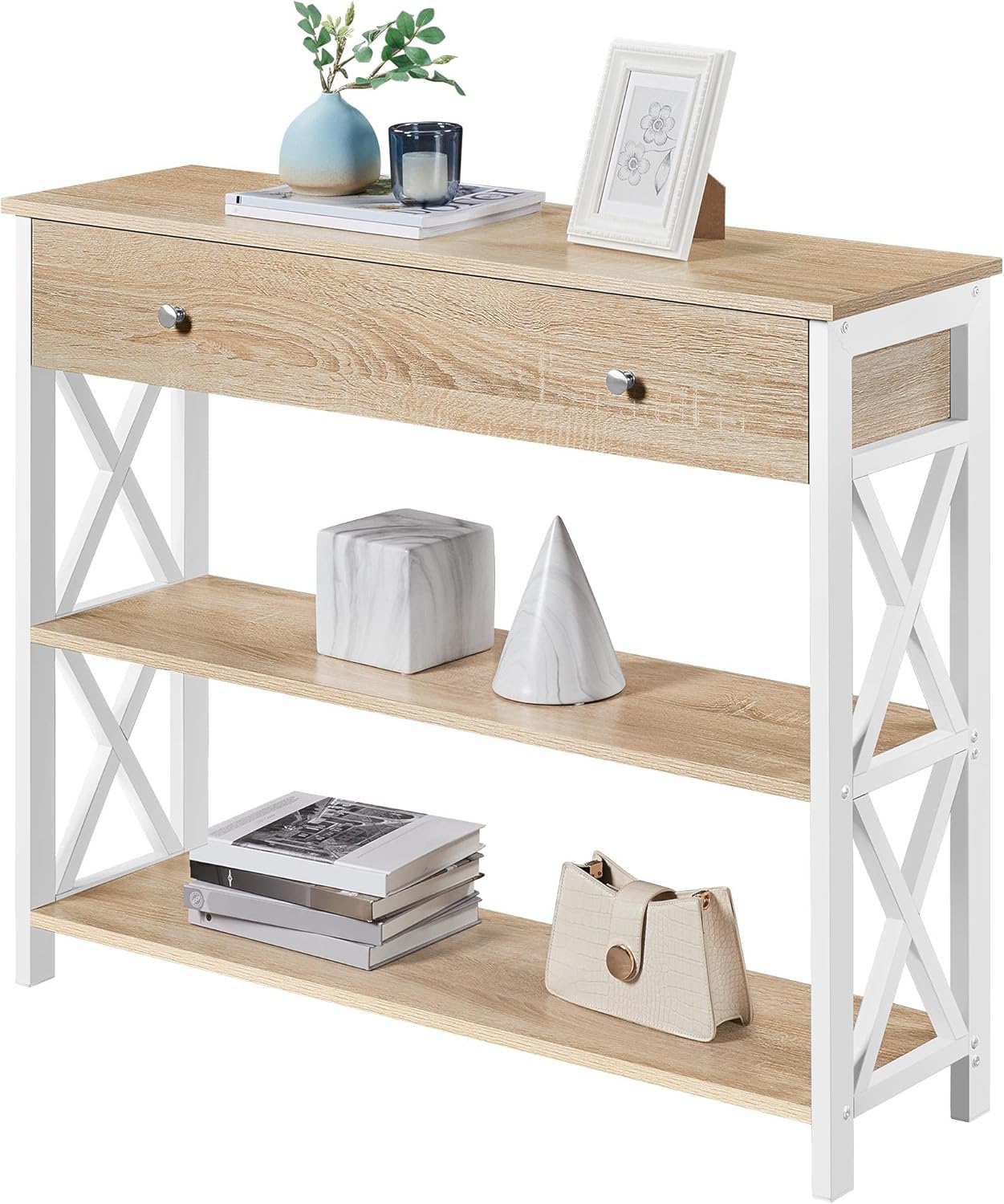 Yaheetech Console Table with Drawer for Entryway