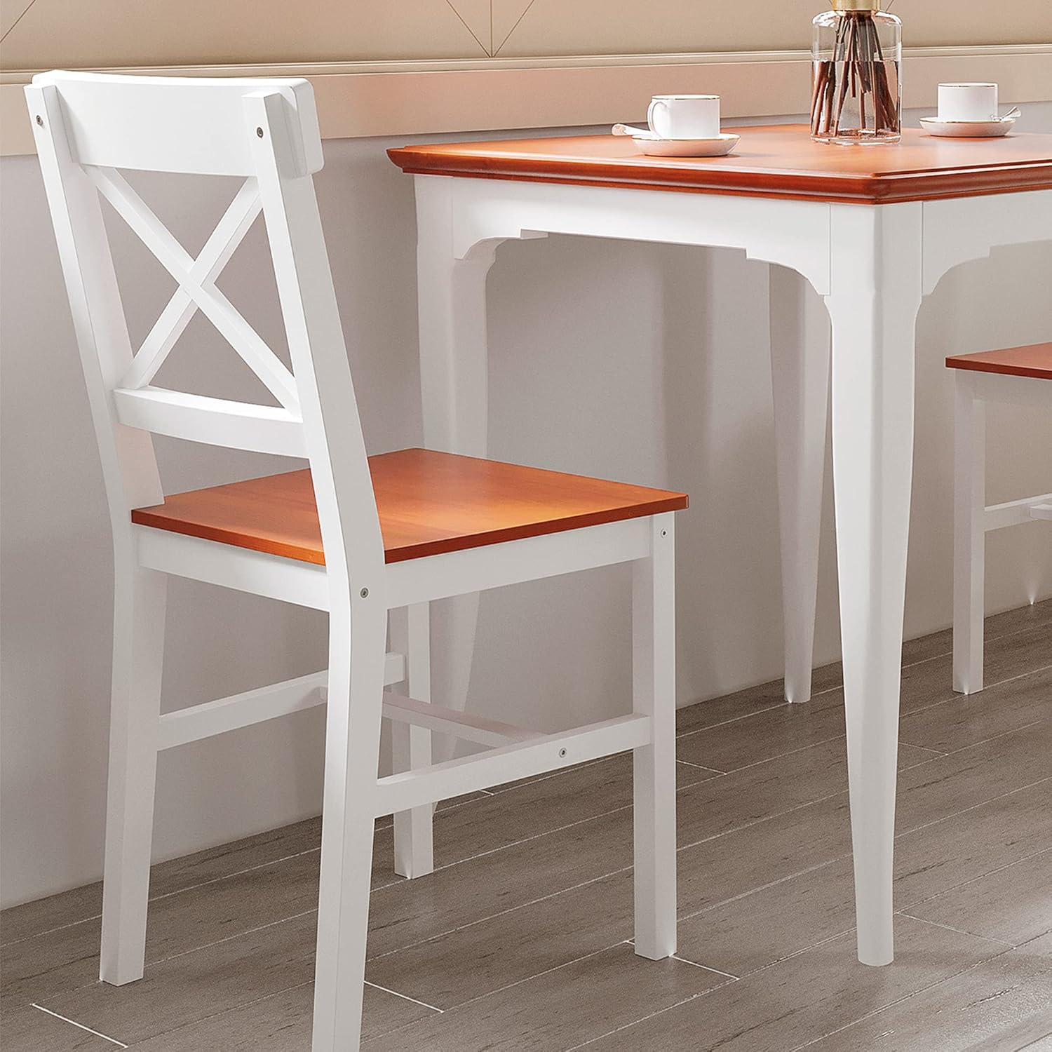 HOMCOM Dining Chairs Set of 2,