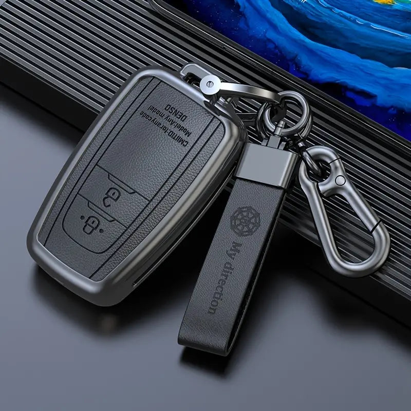 Zinc Alloy Car Remote Key Case Fob For Toyota Prius Camry Corolla CHR C-HR RAV4 Land Cruiser Prado Keychain Accessories